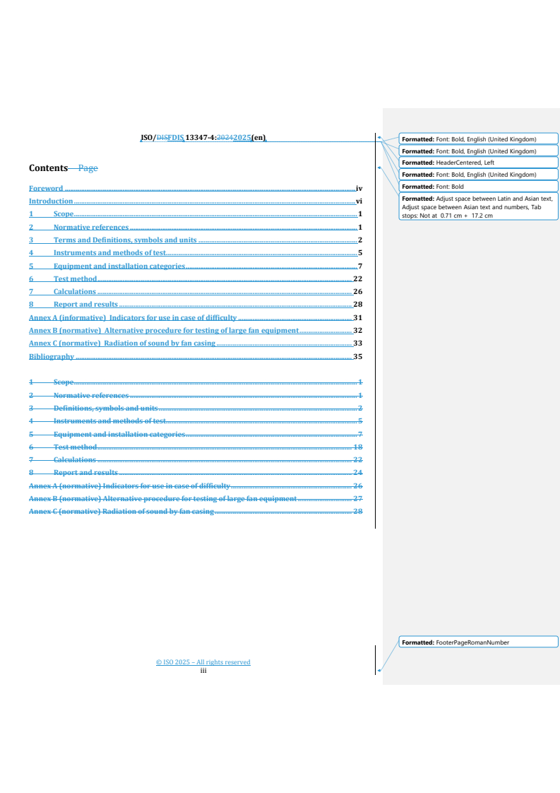 REDLINE ISO/FDIS 13347-4 - Fans — Determination of fan sound power levels under standardized laboratory conditions — Part 4: Sound intensity method
Released:4. 04. 2025