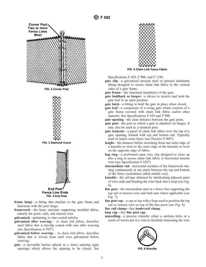 ASTM F55201 Standard Terminology Relating to Chain Link Fencing