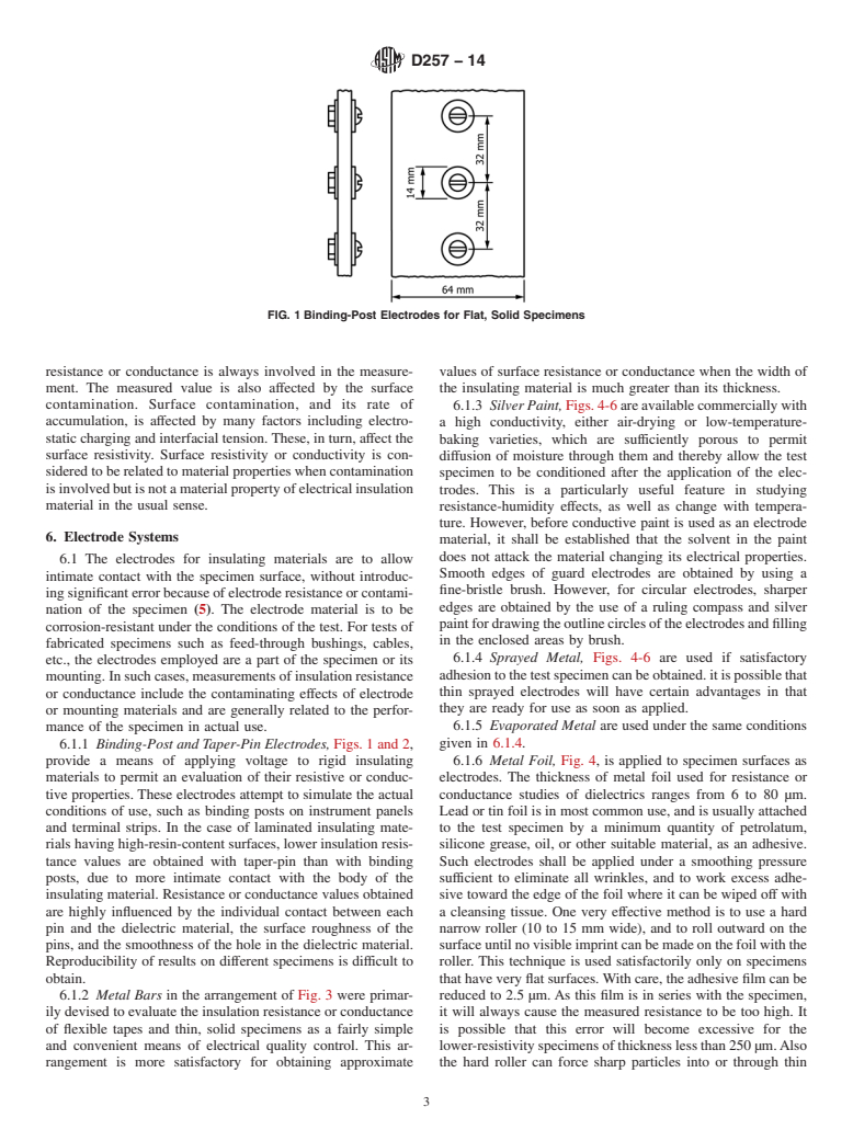 ASTM D257-14 - Standard Test Methods for  DC Resistance or Conductance of Insulating Materials