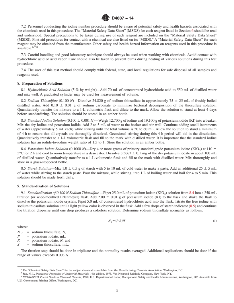 REDLINE ASTM D4607-14 - Standard Test Method for  Determination of Iodine Number of Activated Carbon