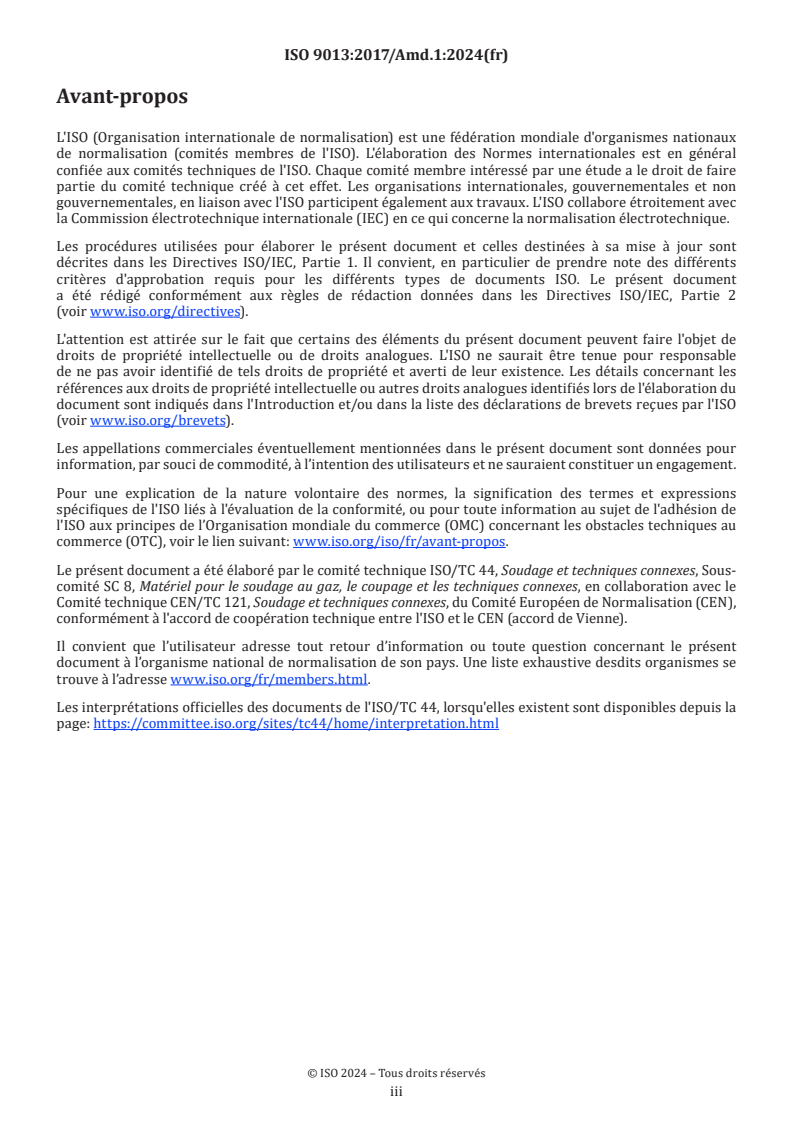 ISO 9013:2017/Amd 1:2024 - Coupage thermique — Classification des coupes thermiques — Spécification géométrique des produits et tolérances relatives à la qualité — Amendement 1
Released:10/3/2024