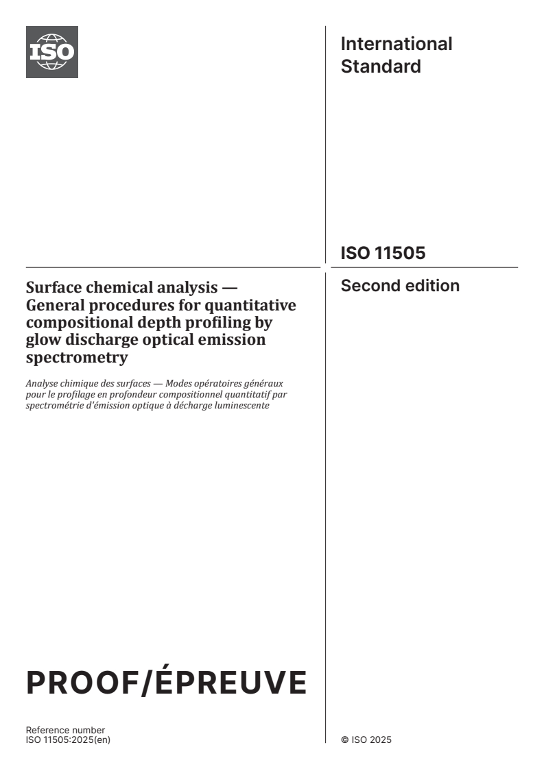 ISO 11505 - Surface chemical analysis — General procedures for ...