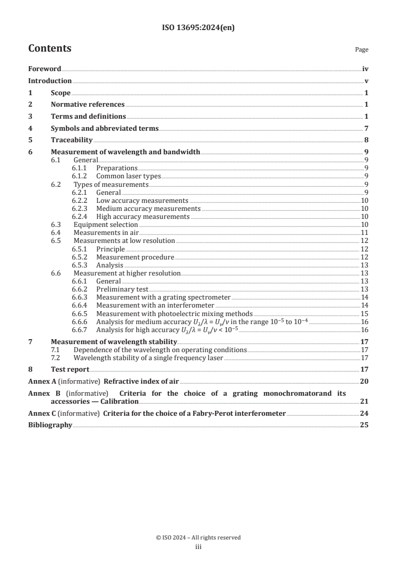 ISO 13695:2024 - Optics and photonics — Lasers and laser-related equipment — Test methods for the spectral characteristics of lasers
Released:11/22/2024