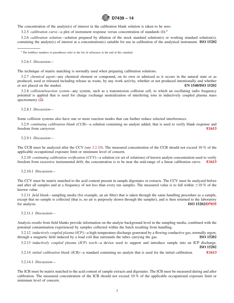 REDLINE ASTM D7439-14 - Standard Test Method for Determination of Elements in Airborne Particulate Matter by  Inductively Coupled Plasma&ndash;Mass Spectrometry