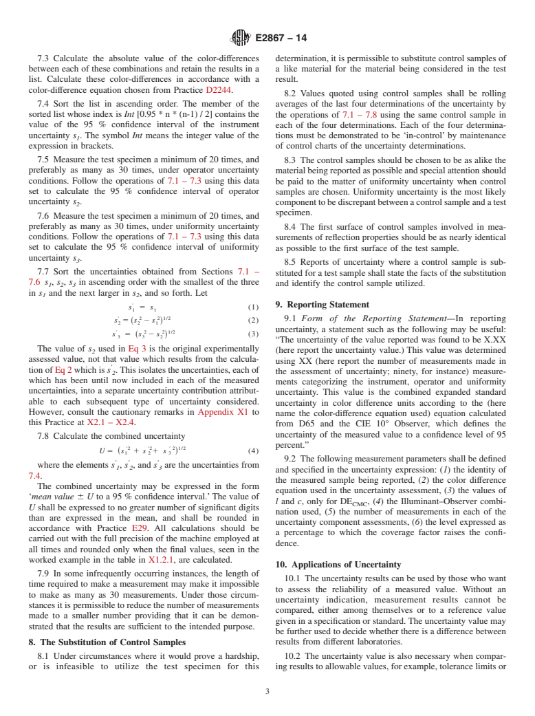 ASTM E2867-14 - Standard Practice for Estimating Uncertainty of Test Results Derived from Spectrophotometry