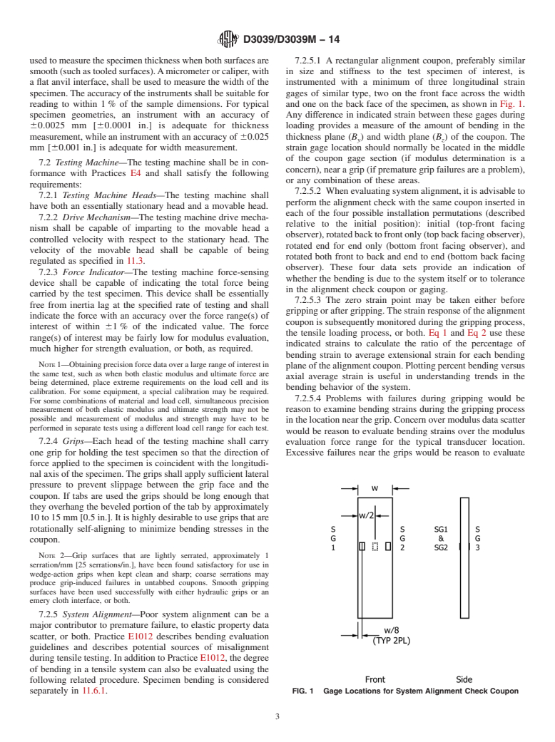 ASTM D3039/D3039M-14 - Standard Test Method for  Tensile Properties of Polymer Matrix Composite Materials