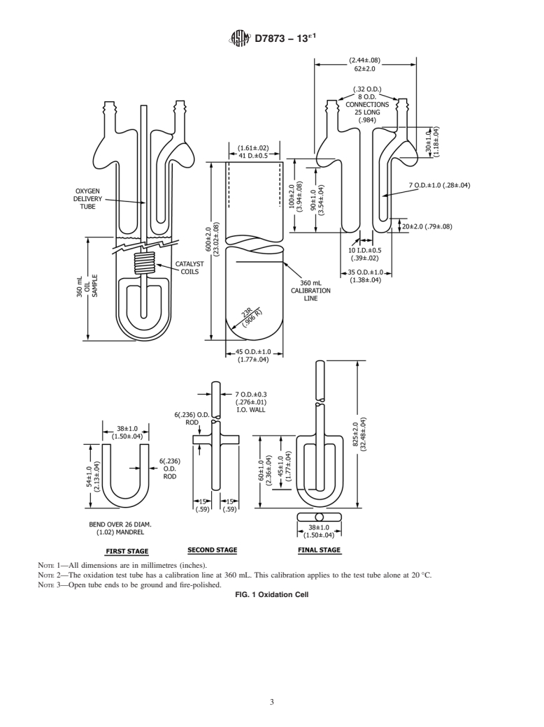 ASTM D7873-13e1 - Standard Test Method for Determination of Oxidation Stability and Insolubles Formation  of Inhibited Turbine Oils at 120&deg;C Without the Inclusion of Water  &#40;Dry TOST Method&#41;