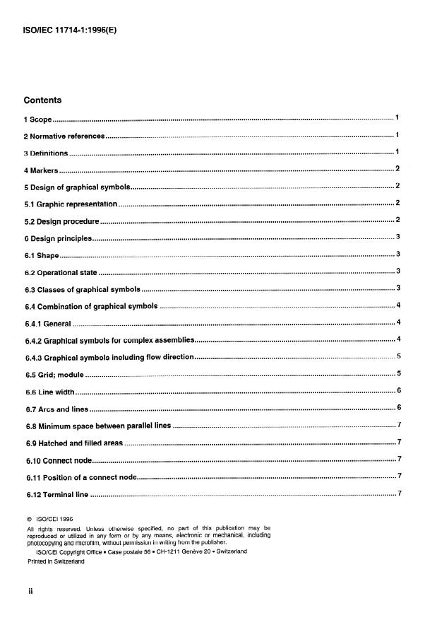 ISO/IEC 11714-1:1996 ISO/IEC 11714-1:1996 - Design of graphical symbols for use in the technical documentation of products - Page 2 preview