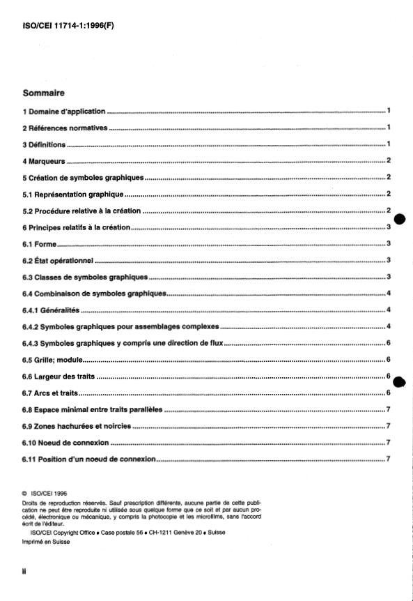 ISO/IEC 11714-1:1996 ISO/IEC 11714-1:1996 - Création de symboles graphiques a utiliser dans la documentation technique de produits - Page 2 preview
