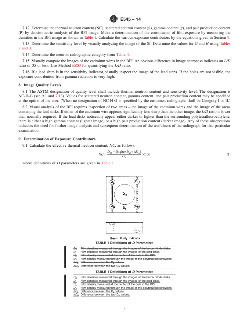 REDLINE ASTM E545-14 - Standard Test Method for  Determining Image Quality in Direct Thermal Neutron Radiographic  Examination