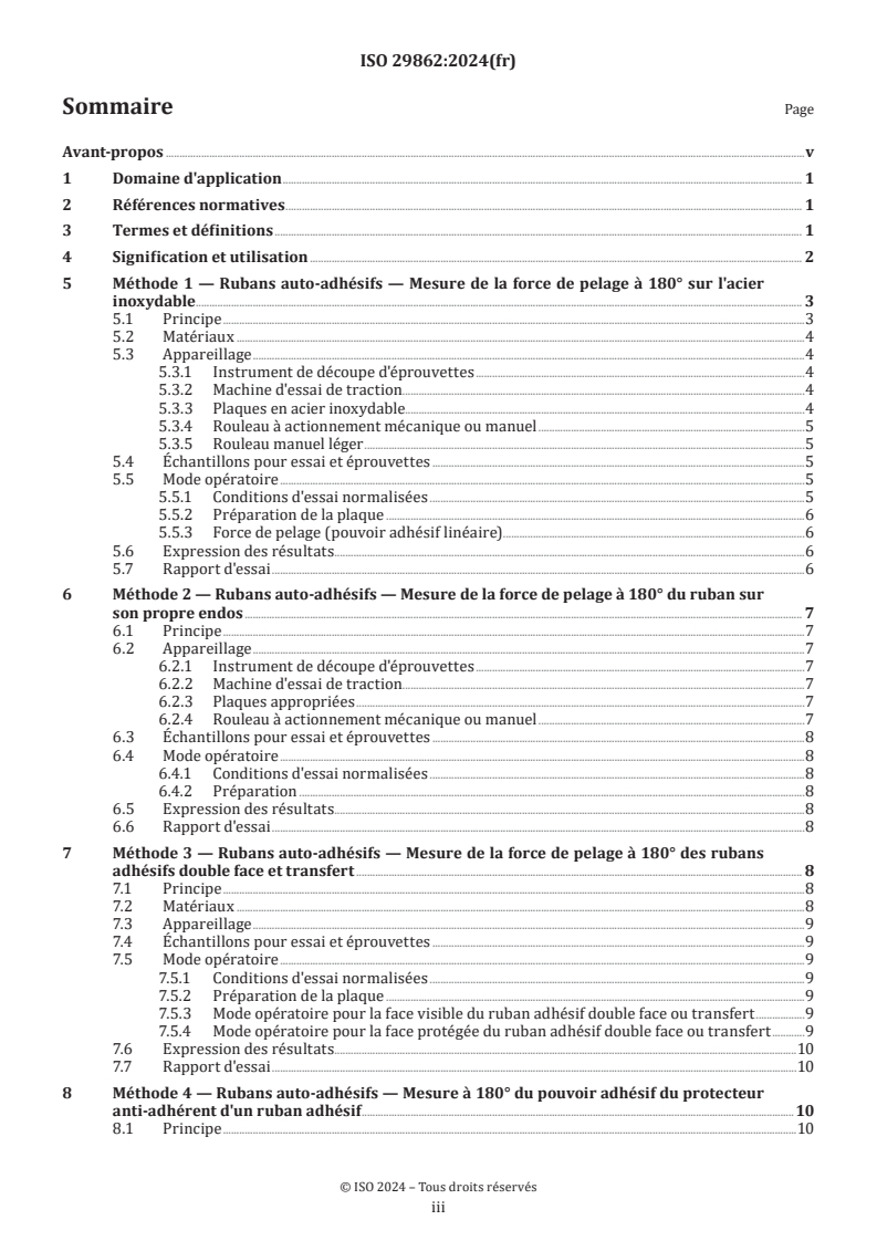 ISO 29862:2024 - Rubans auto-adhésifs — Détermination des caractéristiques de la force de pelage (pouvoir adhésif linéaire)
Released:12/3/2024