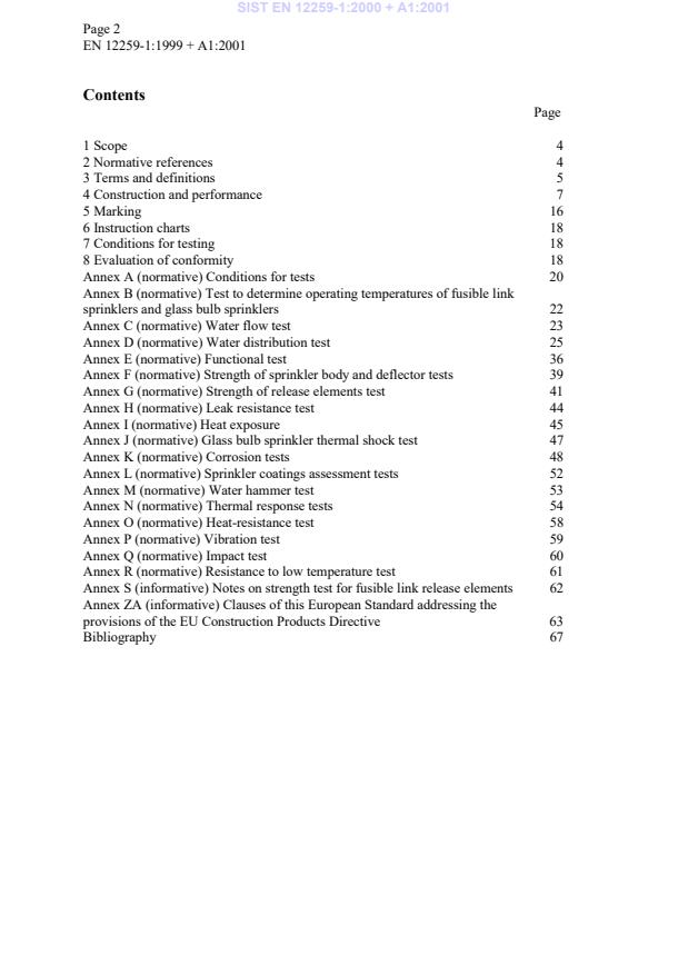 EN 12259-1:1999 + A1:2001 EN 12259-1:2000 + A1:2001 - Page 4 preview