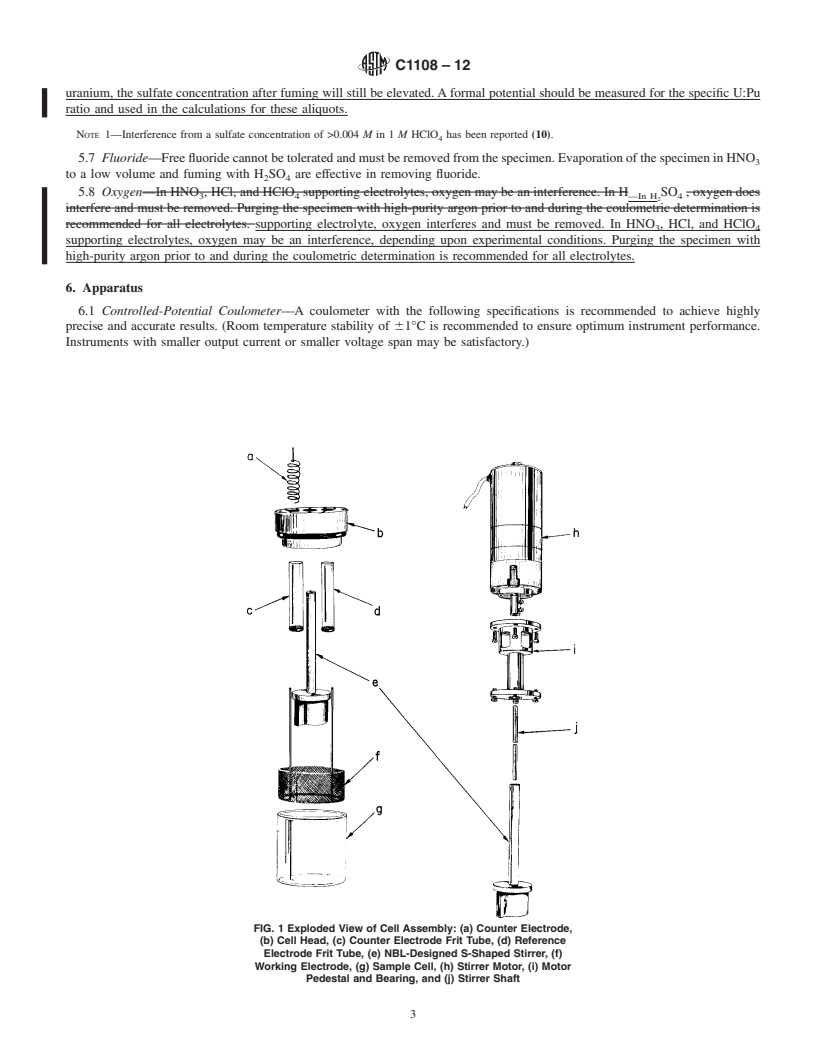 REDLINE ASTM C1108-12 - Standard Test Method for  Plutonium by Controlled-Potential Coulometry