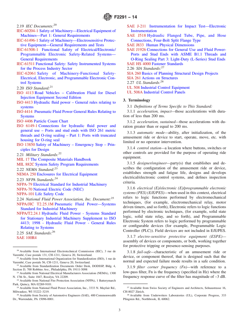 ASTM F2291-14 - Standard Practice for  Design of Amusement Rides and Devices