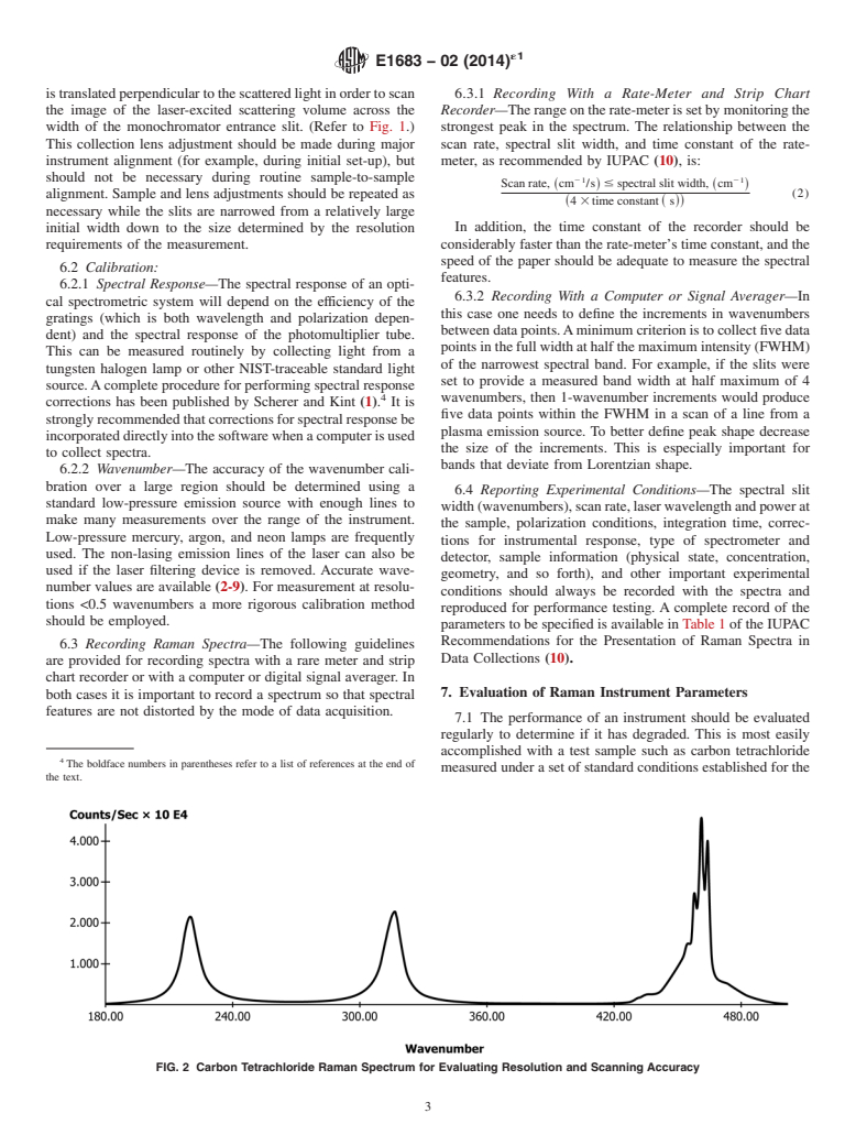 ASTM E1683-02(2014)e1 - Standard Practice for Testing the Performance of Scanning Raman Spectrometers