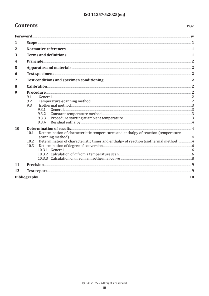 ISO 11357-5:2025 - Plastics — Differential scanning calorimetry (DSC) — Part 5: Determination of characteristic reaction-curve temperatures and times, enthalpy of reaction and degree of conversion
Released:9. 05. 2025