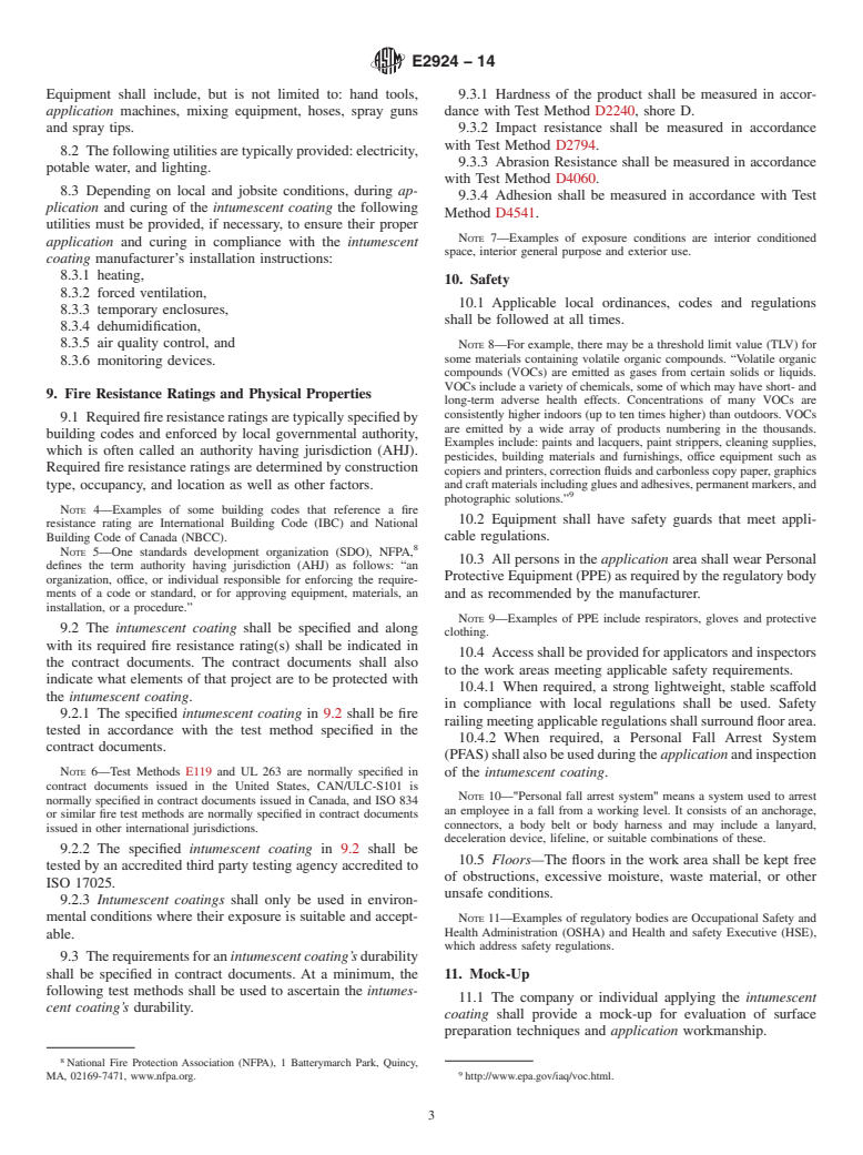 ASTM E2924-14 - Standard Practice for Intumescent Coatings