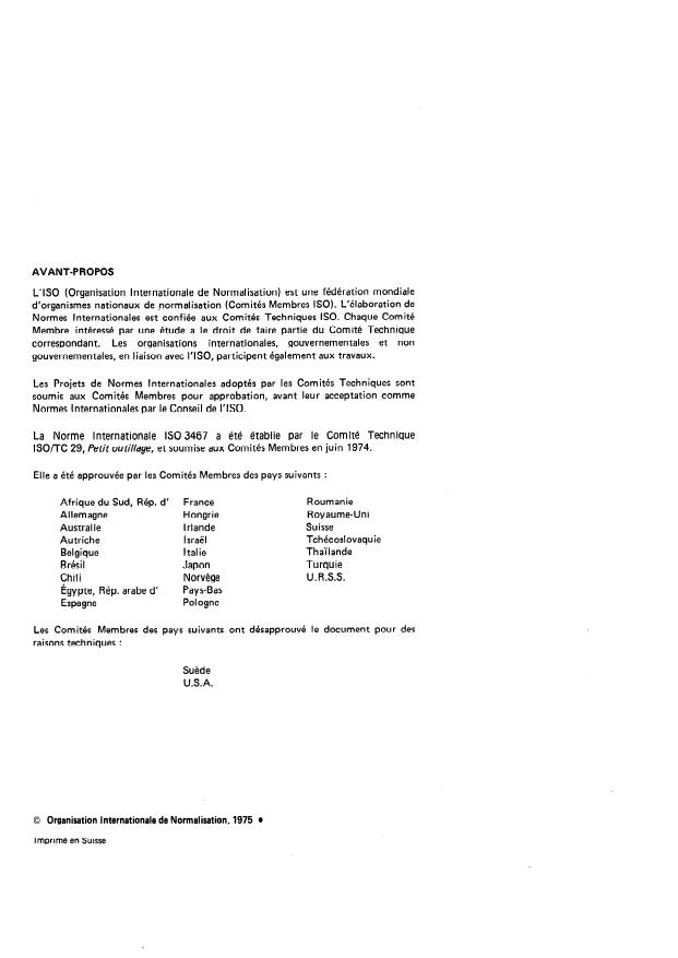 ISO 3467:1975 ISO 3467:1975 - Alésoirs a machine pour trous de goupilles coniques, a queue cône Morse - Page 2 preview
