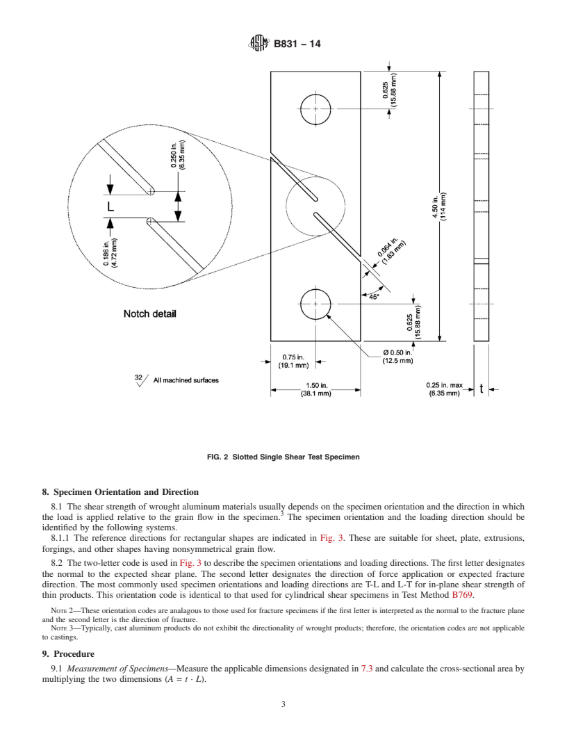 REDLINE ASTM B831-14 - Standard Test Method for Shear Testing of Thin Aluminum Alloy Products