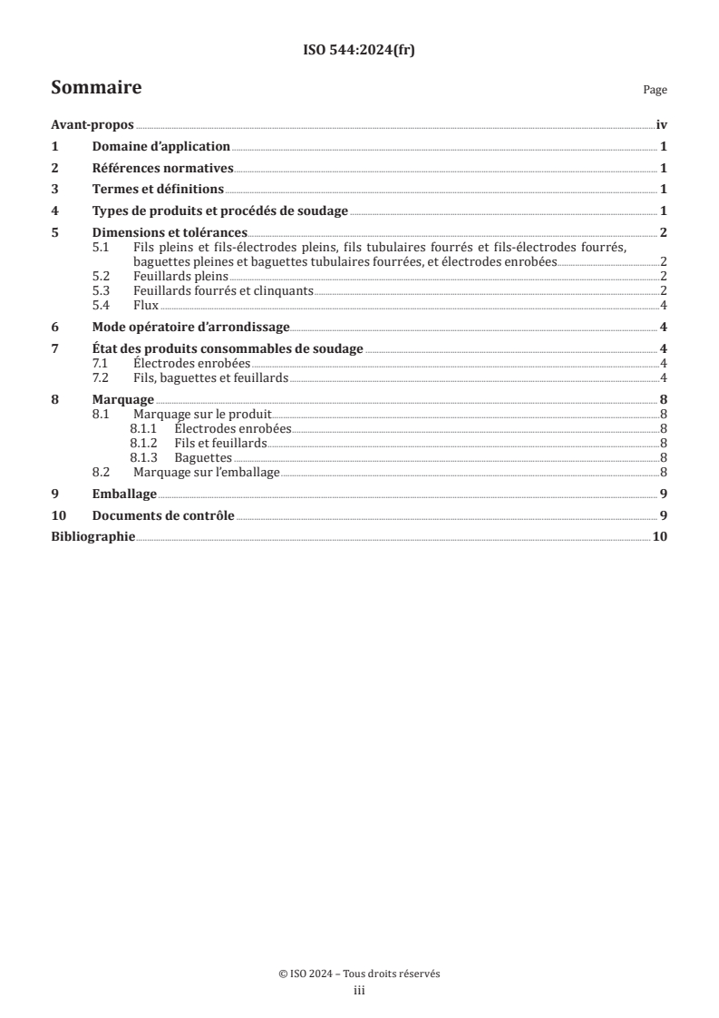 ISO 544:2024 - Produits consommables pour le soudage — Conditions techniques de livraison des produits d'apport et des flux — Type de produits, dimensions, tolérances et marquage
Released:13. 09. 2024