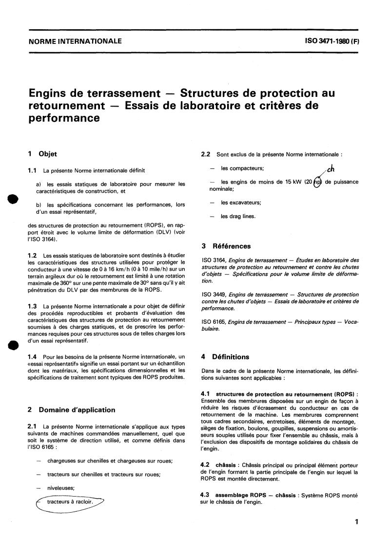 ISO 3471:1980 - Earth-moving machinery — Roll-over protective structures — Laboratory tests and performance requirements
Released:9/1/1980