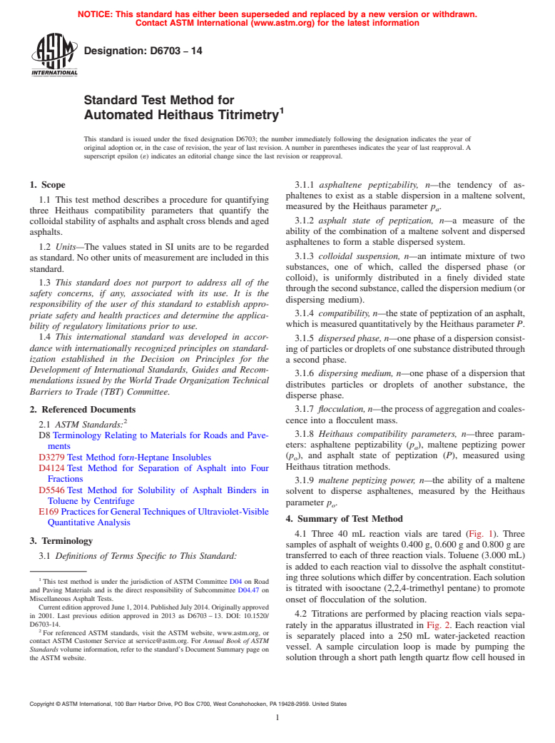 ASTM D6703-14 - Standard Test Method for  Automated Heithaus Titrimetry