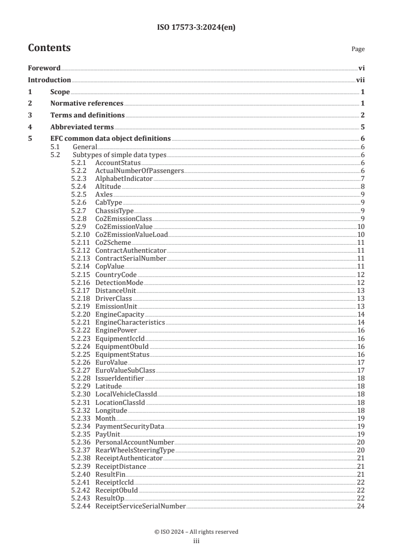 ISO 17573-3:2024 - Electronic fee collection — System architecture for vehicle-related tolling — Part 3: Data dictionary
Released:12/13/2024