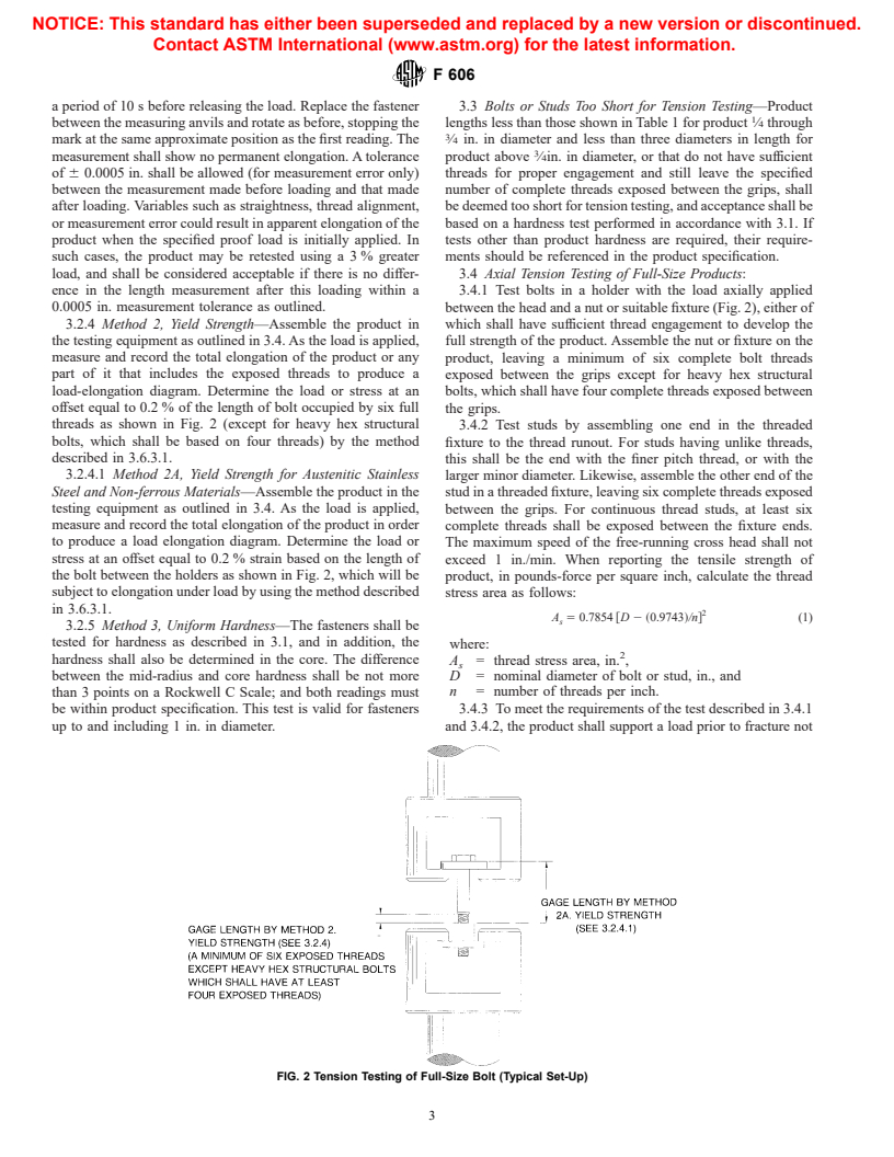 ASTM F606-00 - Standard Test Methods for Determining the Mechanical Properties of Externally and Internally Threaded Fasteners, Washers, and Rivets