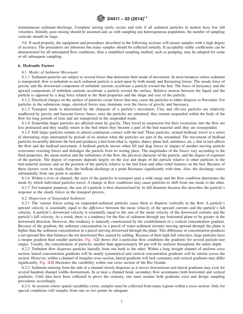 REDLINE ASTM D4411-03(2014)e1 - Standard Guide for  Sampling Fluvial Sediment in Motion