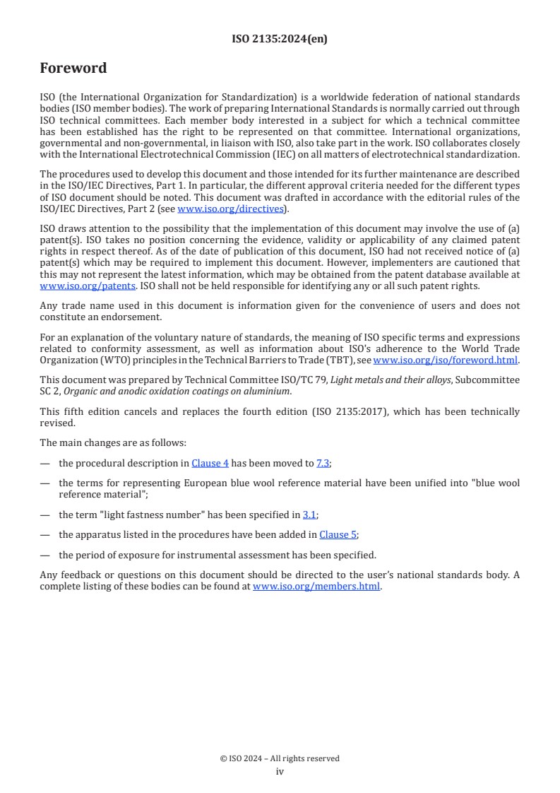 ISO 2135:2024 ISO 2135:2024 - Anodizing of aluminium and its alloys — Accelerated test of light fastness of coloured anodic oxidation coatings using artificial light
Released:1. 10. 2024 - Page 4 preview