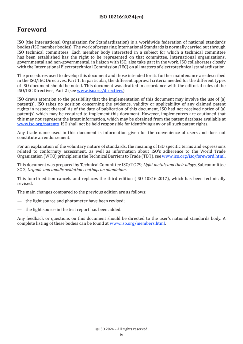 ISO 10216:2024 ISO 10216:2024 - Anodizing of aluminium and its alloys — Instrumental determination of image clarity of anodic oxidation coatings — Instrumental method
Released:2. 10. 2024 - Page 4 preview