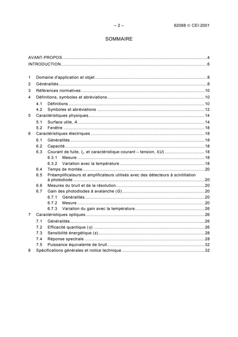 IEC 62088:2001 IEC 62088:2001 - Nuclear instrumentation - Photodiodes for scintillation detectors - Test procedures - Page 4 preview