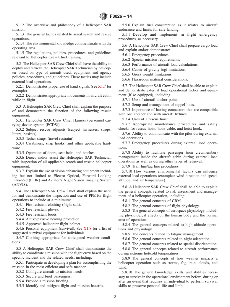 ASTM F3026-14 - Standard Guide for Helicopter Inland Search and Rescue &#40;SAR&#41; Crew Chief