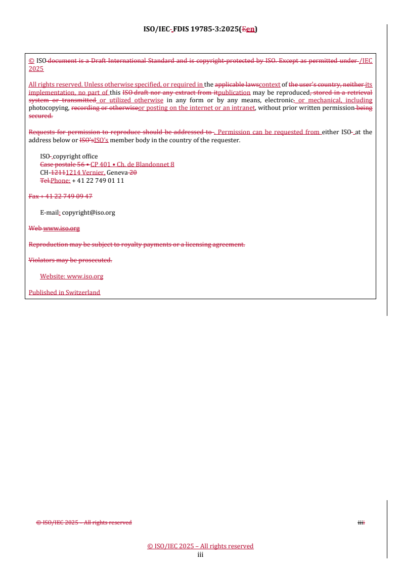 REDLINE ISO/IEC FDIS 19785-3 - Information technology — Common Biometric Exchange Formats Framework — Part 3: Patron format specifications
Released:13. 03. 2025