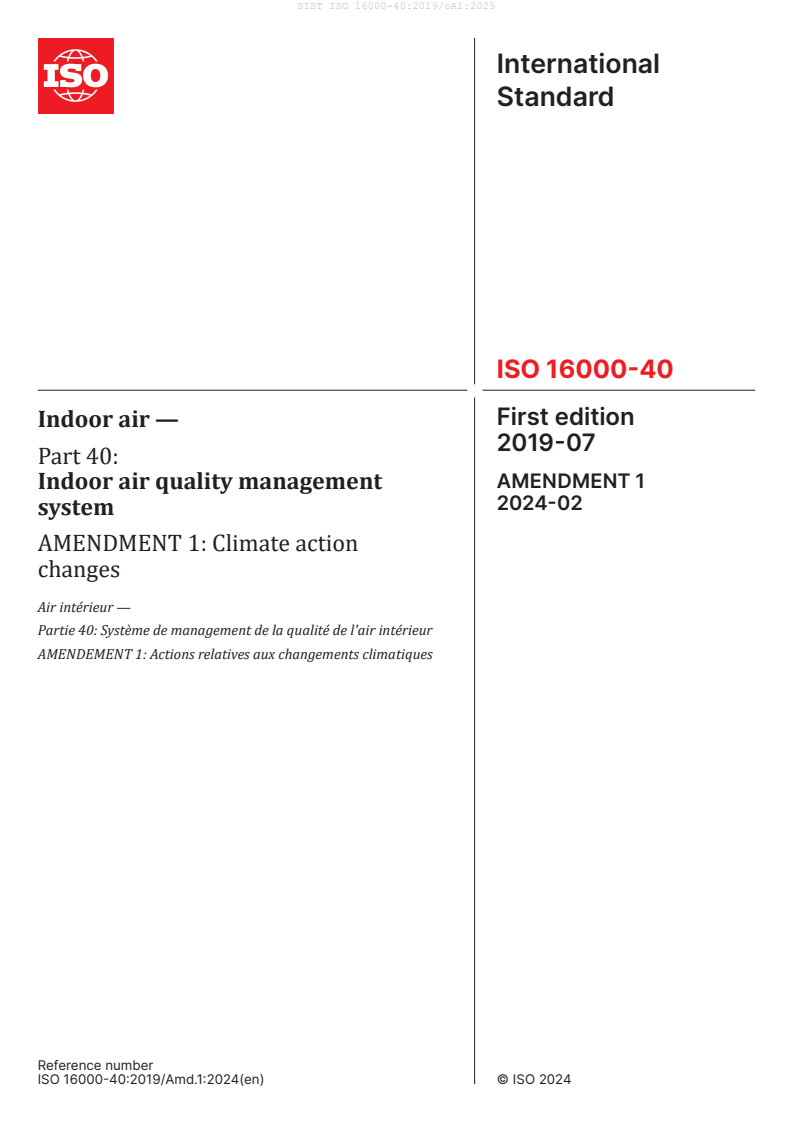 ISO 16000-40:2019/oA1:2025