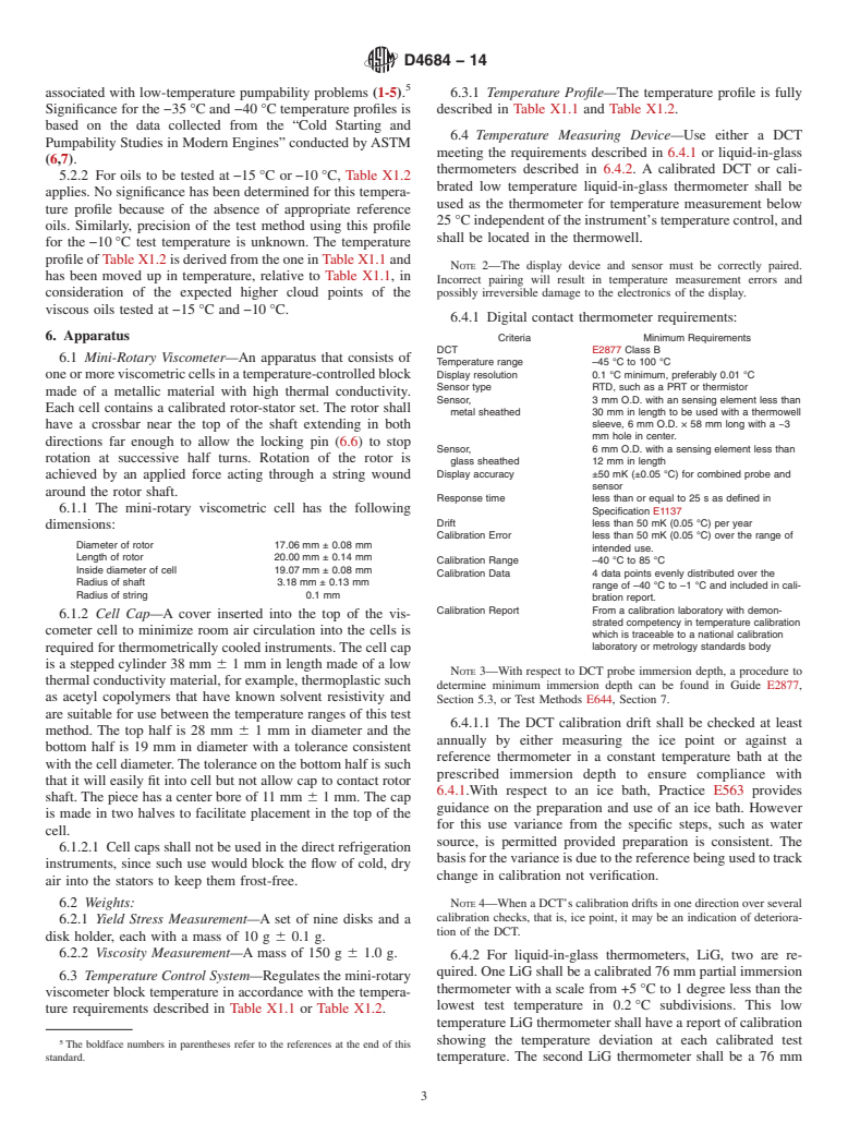 ASTM D4684-14 - Standard Test Method for Determination of Yield Stress and Apparent Viscosity of Engine  Oils at Low Temperature