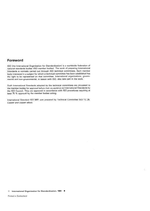 ISO 3491:1984 ISO 3491:1984 - Wrought copper and copper alloys -- Drawn square bars -- All minus tolerances on width across flats and form tolerances - Page 2 preview