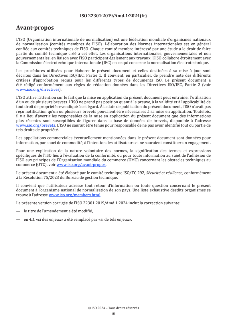 ISO 22301:2019/Amd 1:2024 - Sécurité et résilience — Systèmes de management de la continuité d'activité — Exigences — Amendement 1: Changements concernant les actions en lien avec le climat
Released:8/30/2024