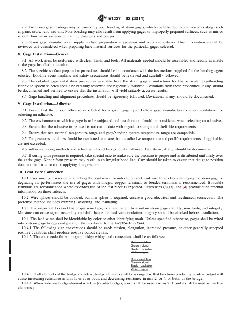 REDLINE ASTM E1237-93(2014) - Standard Guide for  Installing Bonded Resistance Strain Gages