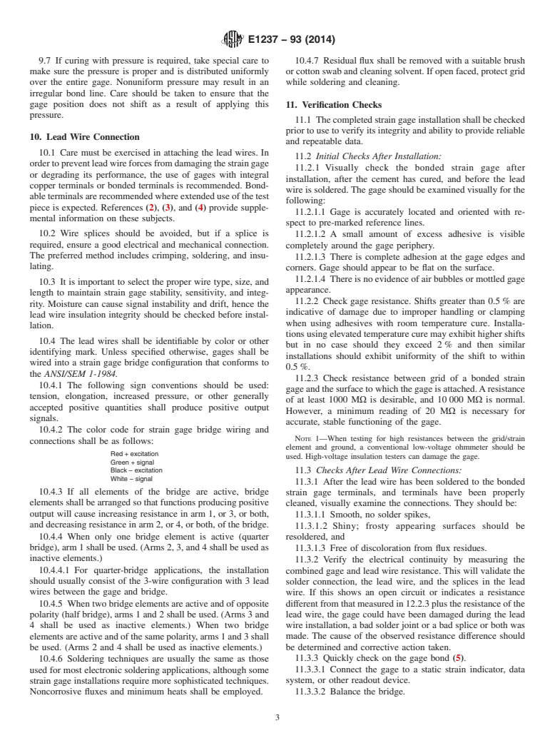 ASTM E1237-93(2014) - Standard Guide for  Installing Bonded Resistance Strain Gages