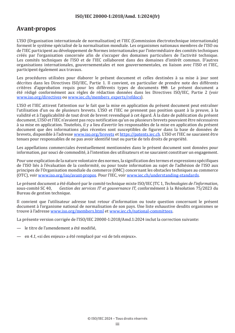 ISO/IEC 20000-1:2018/Amd 1:2024 - Technologies de l'information — Gestion des services — Partie 1: Exigences du système de management des services — Amendement 1: Changements concernant les actions en lien avec le climat
Released:8/30/2024