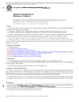 REDLINE ASTM D1388-14 - Standard Test Method for  Stiffness of Fabrics