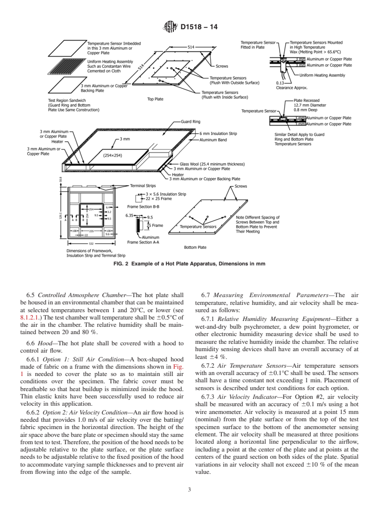 ASTM D1518-14 - Standard Test Method for  Thermal Resistance of Batting Systems Using a Hot Plate (Withdrawn 2023)