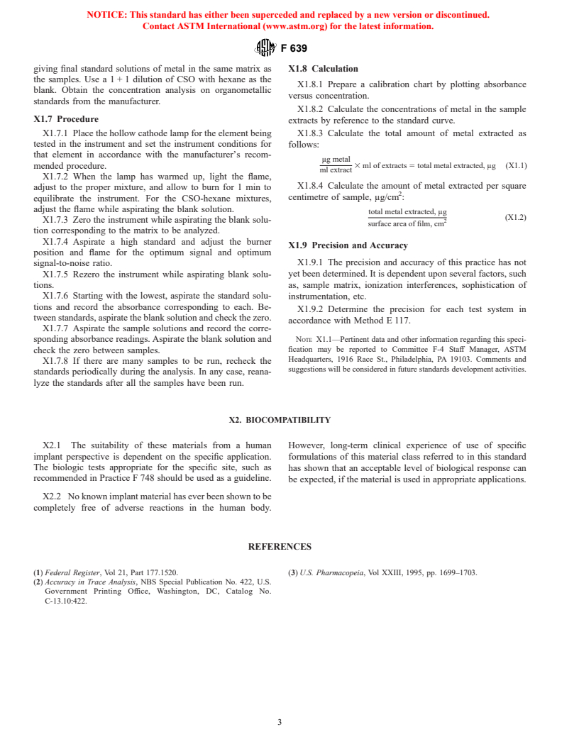 ASTM F639-98a - Standard Specification for Polyethylene Plastics for Medical Applications