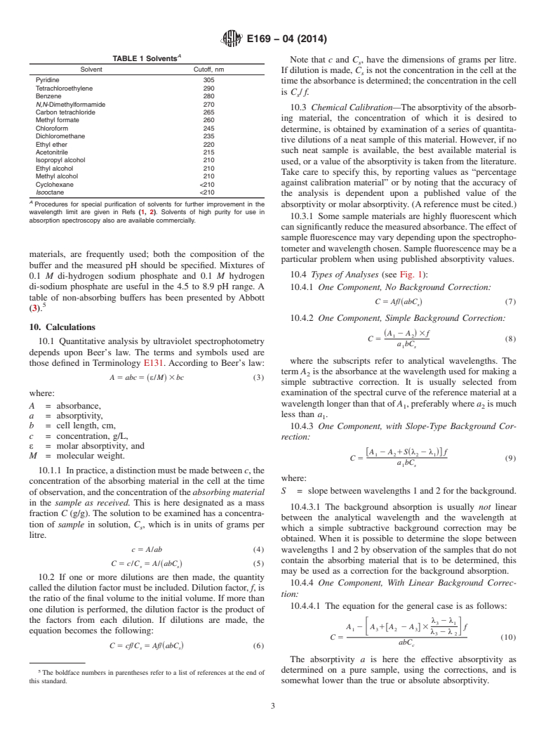 ASTM E169-04(2014) - Standard Practices for General Techniques of Ultraviolet-Visible Quantitative Analysis