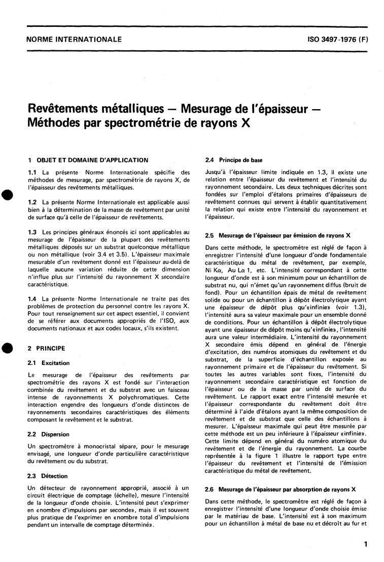 ISO 3497:1976 - Metallic coatings — Measurement of coating thickness — X-ray spectrometric methods
Released:2/1/1976