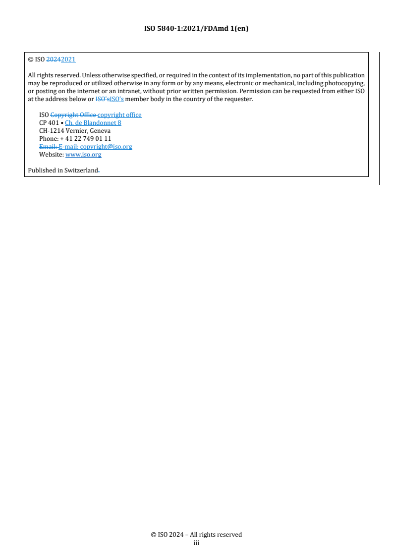 REDLINE ISO 5840-2:2021/FDAmd 1 - Cardiovascular implants — Cardiac valve prostheses — Part 2: Surgically implanted heart valve substitutes — Amendment 1
Released:12/3/2024