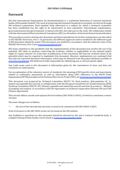 ISO 18363-3:2024 ISO 18363-3:2024 - Animal and vegetable fats and oils — Determination of fatty-acid-bound chloropropanediols (MCPDs) and glycidol by GC/MS — Part 3: Method using acid transesterification and measurement for 2-MCPD, 3-MCPD and glycidol
Released:1. 07. 2024 - Page 4 preview