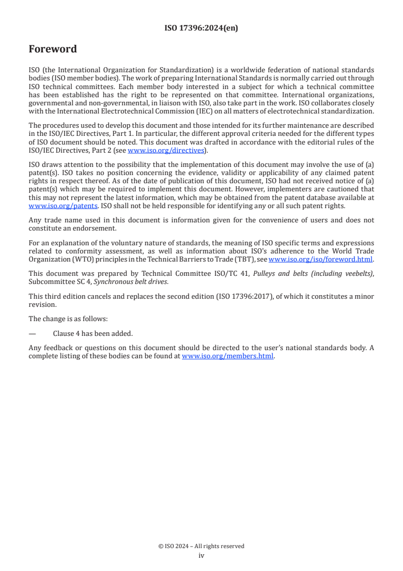 ISO 17396:2024 ISO 17396:2024 - Synchronous belt drives — Metric pitch — Tooth profiles T and AT endless and open ended belts and pulleys
Released:4. 09. 2024 - Page 4 preview