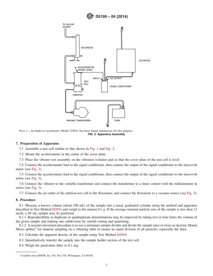 REDLINE ASTM D5159-04(2014) - Standard Guide for  Dusting Attrition of Granular Activated Carbon